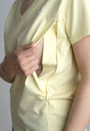 T-shirt d'allaitement Manches Courtes MILKBAR® Macadamia - 100% Coton Bio certifié GOTS