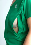 T-shirt d'allaitement Manches Courtes MILKBAR® Matcha - 100% Coton Bio certifié GOTS